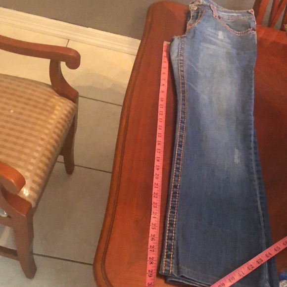 Prwnd True Religion orange stitches boot cut jeans sz30 x29 in fair  conditions - Picture 10 of 10
